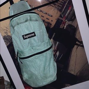 Authentic SUPREME 2016 Box Logo Mesh Backpack.